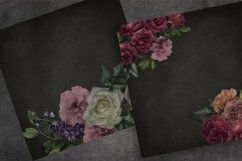 Floral Scrapbooking Paper | Moody flowers background Product Image 3