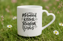 Mermaid kisses starfish wishes SVG Design, Mermaid SVG Desig Product Image 4