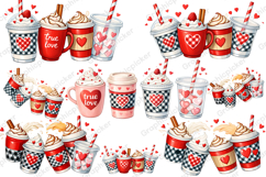 Valentine's Day Coffee Drinks PNG, Valentines Day Coffee PNG Product Image 1