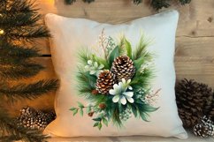Winter Christmas Greenery Clipart, Christmas Greenery Clipar Product Image 4