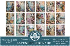 Mixed Media Lavender Serenade junk journal kit Product Image 4