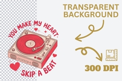 Retro Valentine Sublimation PNG - You Make My Heart Product Image 4