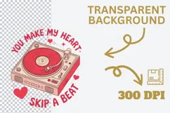 Retro Valentine Sublimation PNG - You Make My Heart Product Image 4