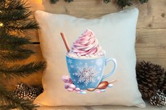 Pastel Christmas Coffee Cup Sublimation, Christmas Clipart Product Image 4