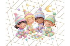 Santa’s Pajama Day Clipart, Cute Christmas Bedtime PNG Product Image 4