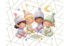Santa’s Pajama Day Clipart, Cute Christmas Bedtime PNG Product Image 4