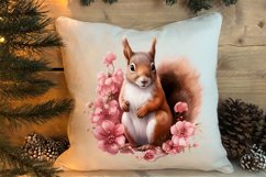 Cute Pink Christmas Animals Clipart Sublimation Product Image 4