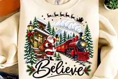 Vintage Santa Christmas PNG, Christmas Sublimation Product Image 5