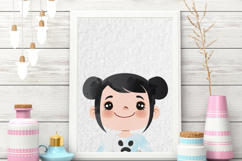 Cute Halloween Girls in Costumes Horror Party Clip Art Product Image 4