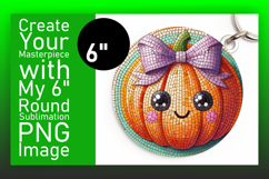 Cute Round Design Car Coaster PNG , Cute Pumpkin Product Image 1