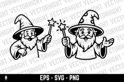 mascot of a friendly wizard with a long beard Product Image 4