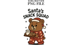 Bear snack squad png design for T-shirts Product Image 1