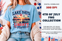 Lake Days &amp; Liberty Nights PNG | Sublimation DTF Product Image 4