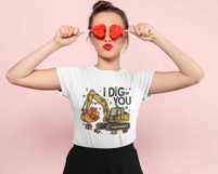 I Dig You PNG, Valentine Boy PNG, Kids Valentine Excavator Product Image 2