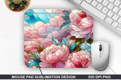 Mouse Pad Sublimation, Spring Flowers Mouse Pad PNG Design Product Image 1