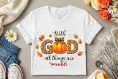 Christian Fall PNG: Leopard Pumpkin Coquette Design Product Image 6