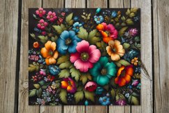 Flowers, black background | 8 tumbler Sublimation designs Product Image 4