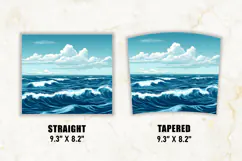Sea Wave Tumbler Wrap | 20 oz tumbler wrap Product Image 2