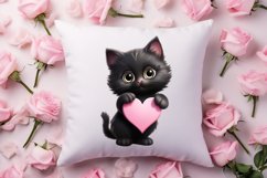 Valentine Cat Peeking Around Clipart Product Image 4