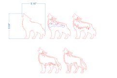 Wolf SVG laser cut file for Glowforge Product Image 4