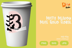 Misty Meadow Muse Boho Floral Monogram Product Image 1