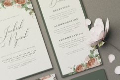 beautiful wedding card invitation with roses flower Product Image 4