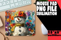 Winter Holiday Snowman Mouse Pad - Seasonal Fun Product Image 1
