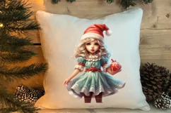 Christmas Little Girl Clipart Sublimation, Christmas PNG Product Image 4