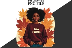 Motivational Autumn melanin woman png Product Image 4