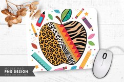 Funky Apple Adventure with Animal Prints Mouse Pad PNG Product Image 1