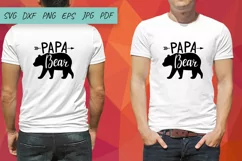 Bear family SVG, Mama bear SVG, Papa bear SVG, Baby bear Product Image 2