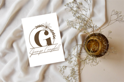 Belle Luxe Line Monogram - Minimalist Luxury Serif Outline Product Image 3