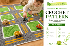 Roadway Play Mat Crochet Blanket Pattern PDF Product Image 2