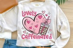 Lovely Caffeinated PNG | Cute Valentine Coffee Cup PNG Product Image 1
