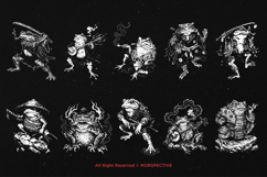 10 Bundle Dark Art Japanese Frog Yakuza Samurai Katana Ninja Product Image 6