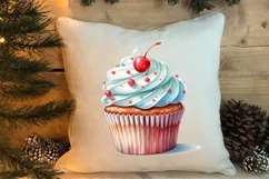 Watercolor Christmas Cakes Clipart, Christmas Clipart Product Image 4