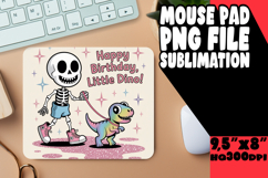 BRIGHT MOUSE PAD SUBLIMATION STYLE, Funny Skeleton Product Image 1