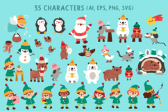 Christmas village map creator. Winter clipart and scenes kit Product Image 4