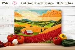 Farm Countryside Cutting Board, Kitchen Cutting Board Design Product Image 1