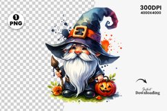 Halloween Gnome Clipart, Halloween Sublimation, Gnome Witch Product Image 1