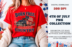 Born Free Raised Country PNG | Sublimation DTF Product Image 5