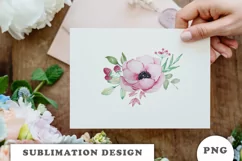 Watercolor flowers bouquet PNG Product Image 4