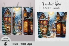 Christmas Tumbler Wrap, Christmas Stained glass sublimation Product Image 1