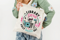 Library Lover Skeleton PNG, Bookworm Humor Reading Club Product Image 4
