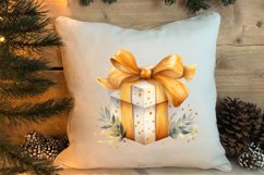 Gold Christmas Watercolor Clipart Sublimation, Christmas PNG Product Image 4