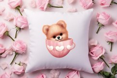 Cute Valentine Pomeranian Puppy, Valentines Clipart Product Image 4