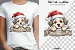 Christmas peeking character png design for T-shirts Product Image 4