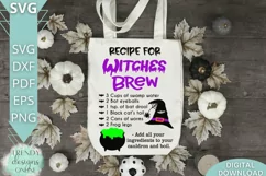Recipe for Witches Brew SVG I Halloween SVG I Kitchen SVG Product Image 3