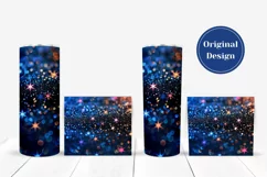 Blue Glitter Tumbler Sublimation, Pink Glitter Tumbler Wrap Product Image 4