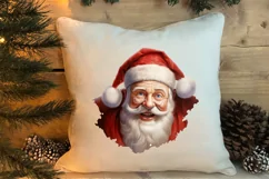 Christmas Santa Claus Peeking Clipart PNG Product Image 4
